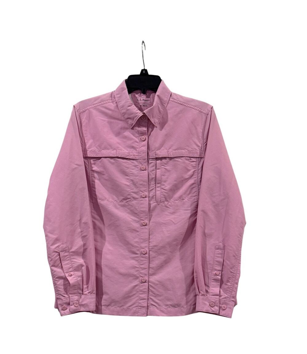 LL Bean Vented Shirt Women’s M Pink Outdoors Fishing Hiking UPF+ Protective